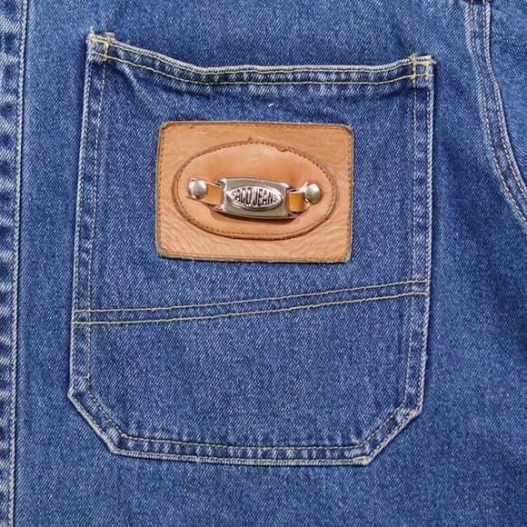 Paco Denim Jacket Mens Size M Long Sleeve Button Front Pocket Blue Cotton - Picture 4 of 13